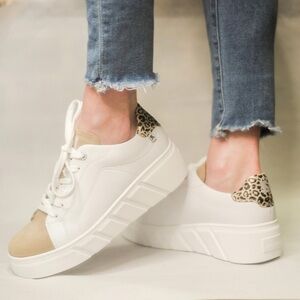 Rieker Carla W0501-81 White Platform Wedge Comfort Sneakers NIB